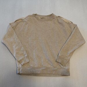 Gray Cold Shoulder Sweater